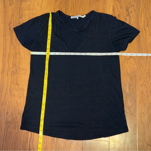 PAM & GELA Distresssed Tee Shirt Short Sleeve Black Small - Picture 4 of 5